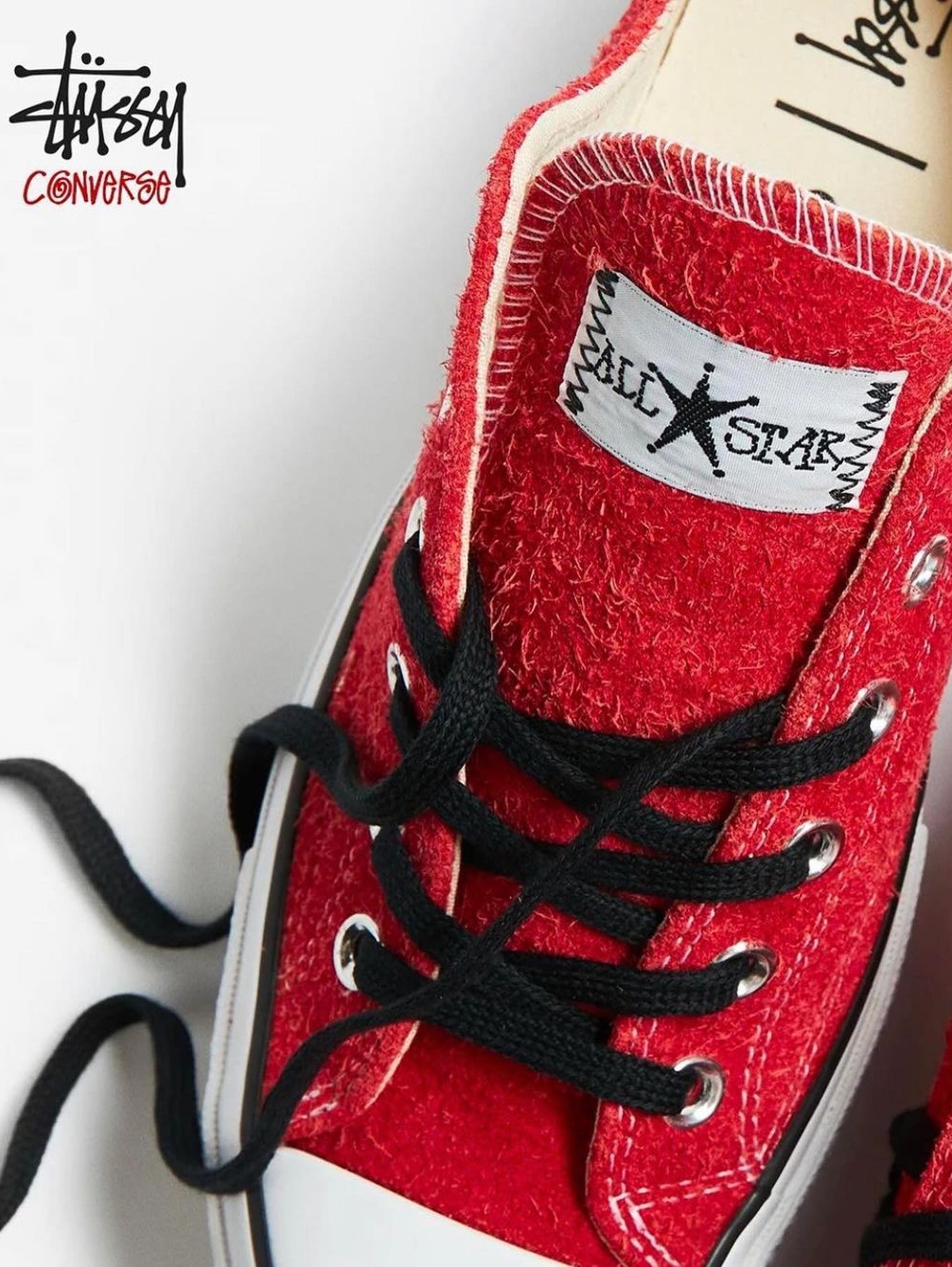 Converse x Stussy Chuck 70 Ox Poppy Red, Converse x Stussy Chuck 70 Hi Sky Blue 착용 스타일 - 7