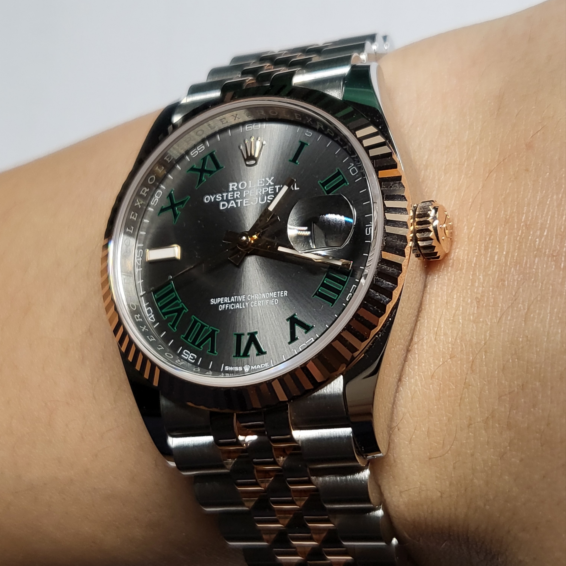 Rolex Datejust 36mm 126231 Slate Roman Jubilee 착용 스타일 - 1