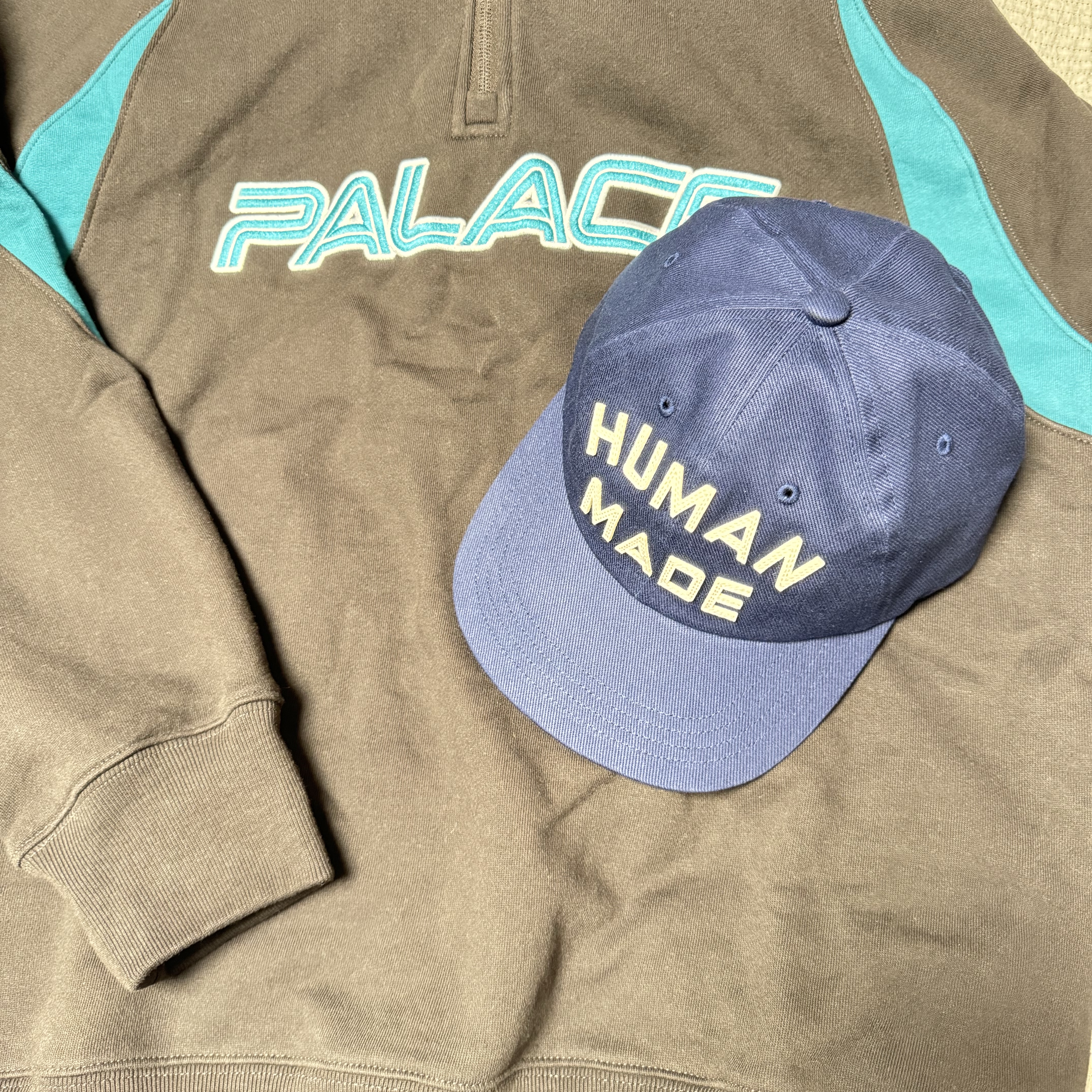 Palace Isn't It 1/4 Zip Black - 23FW, Human Made Baseball Cap Navy 착용 스타일
