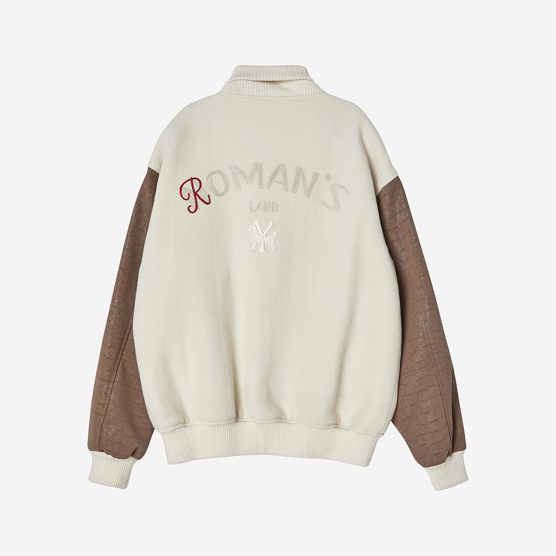 엔 아카이브 아카이브 로고 에디션 울 스타디움 점퍼 베이지(N ARCHIVE Archive Logo Edition Wool Stadium Jacket Beige) - 2