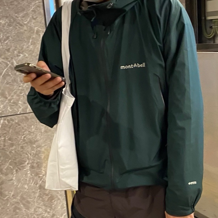 Montbell Rain Trekker Jacket Pine Green, Montbell Rain Dancer Jacket Slate Green 착용 스타일