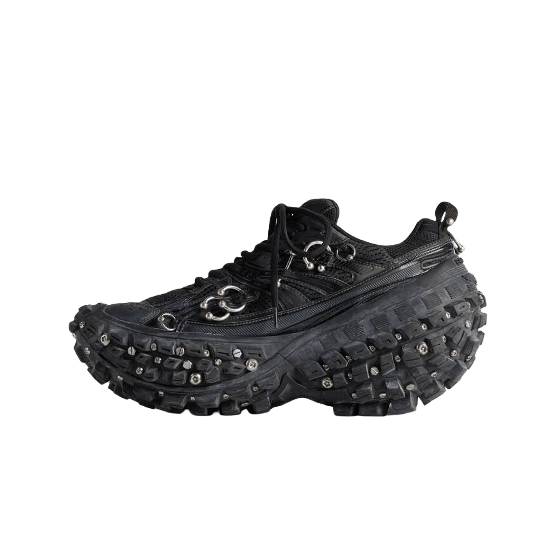 발렌시아가 바운서 스크류 스니커즈 로고 피어싱 블랙(Balenciaga Bouncer Screw Sneakers With Piercings Black) - 2
