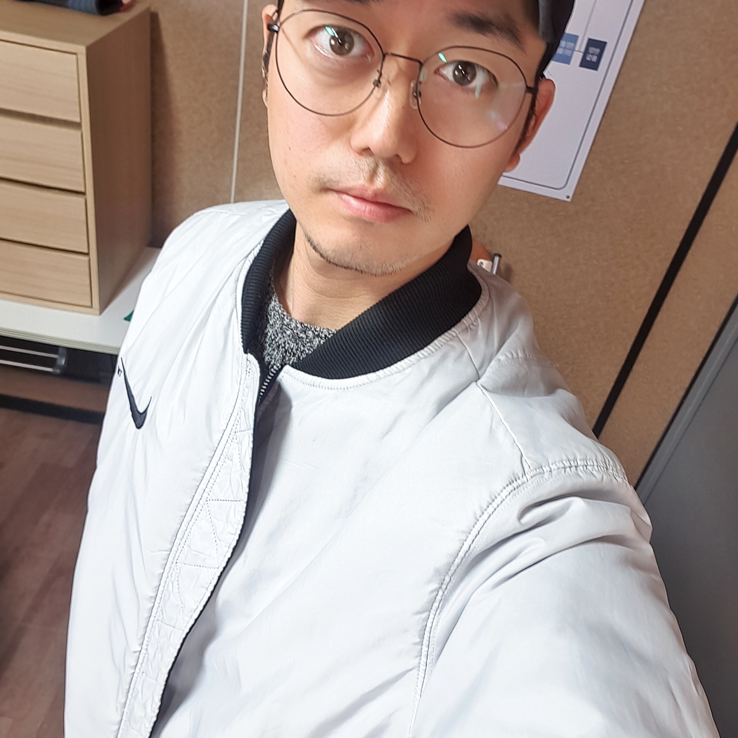 Nike NSW Swoosh Therma-Fit Bomber Black - Asia 착용 스타일