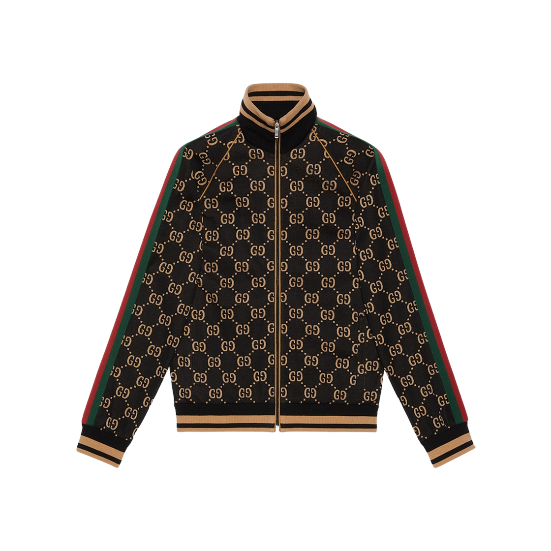 Gucci GG Jersey Cotton Jacket Black Camel 상세 이미지 1