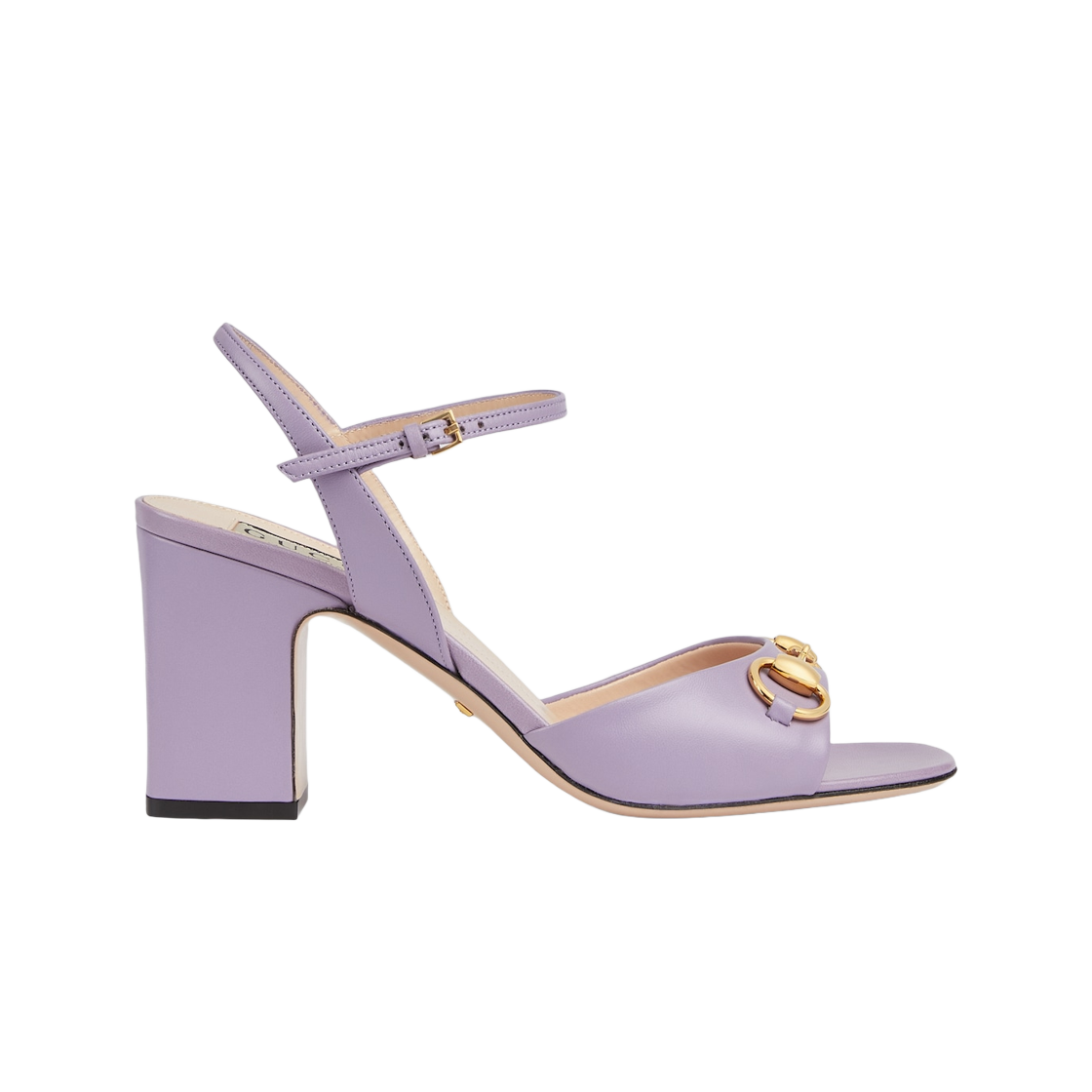 771603-C9D00-5236 (W) Gucci Horsebit Mid-Heel Sandal Lilac Leather