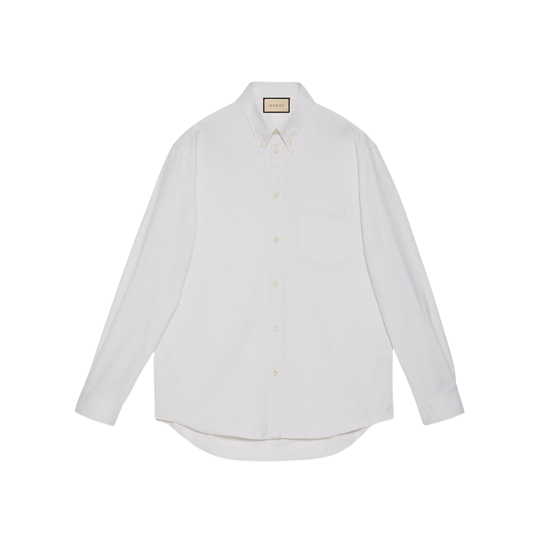 Gucci Oxford Cotton Shirt with Embroidery White 상세 이미지 1