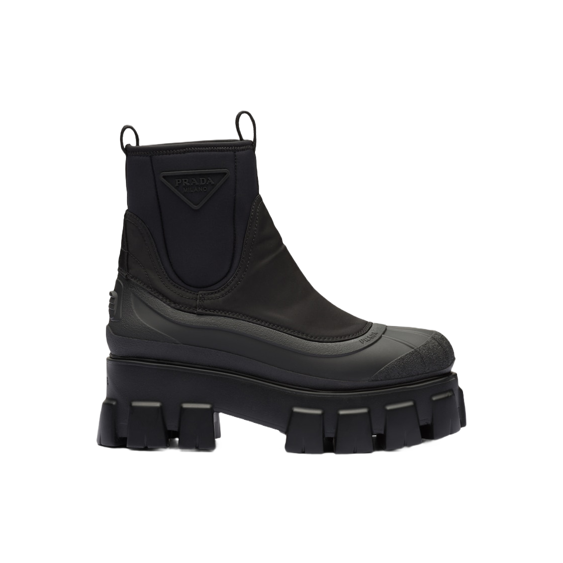 (W) 프라다 모놀리스 나일론 개버딘 부츠 블랙((W) Prada Monolith Nylon Gabardine Boots Black) - 1