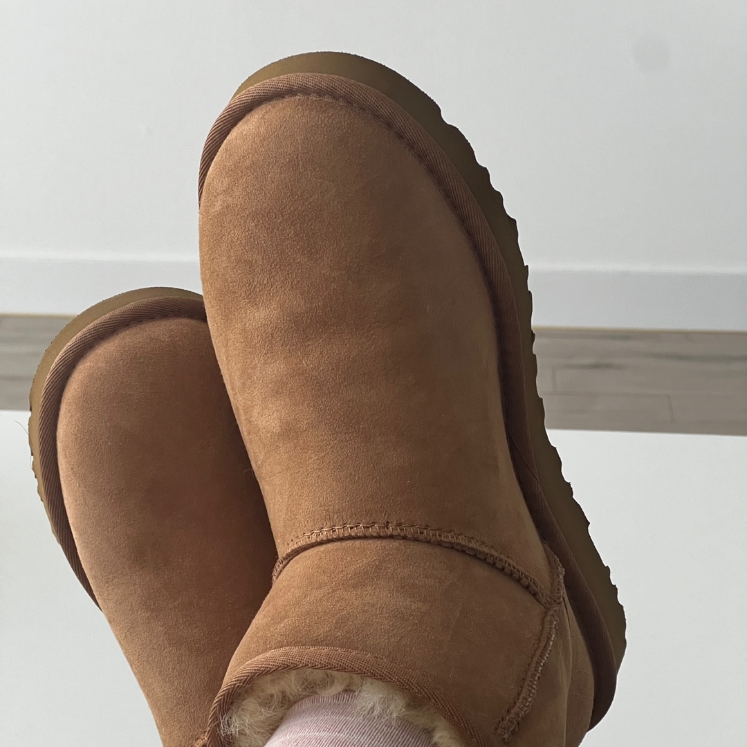 (W) UGG Classic Mini II Boots Chestnut 착용 스타일