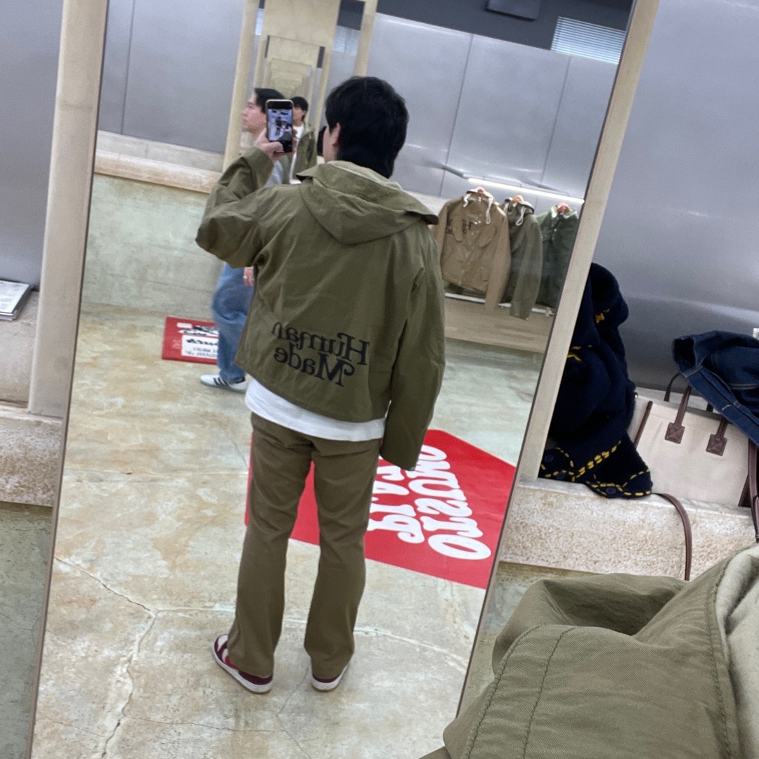 Human Made Prototype Hooded Blouson Beige - Otsumo Plaza Exclusive, Human Made Prototype Hooded Blouson Olive Drab - Otsumo Plaza Exclusive 착용 스타일 - 2