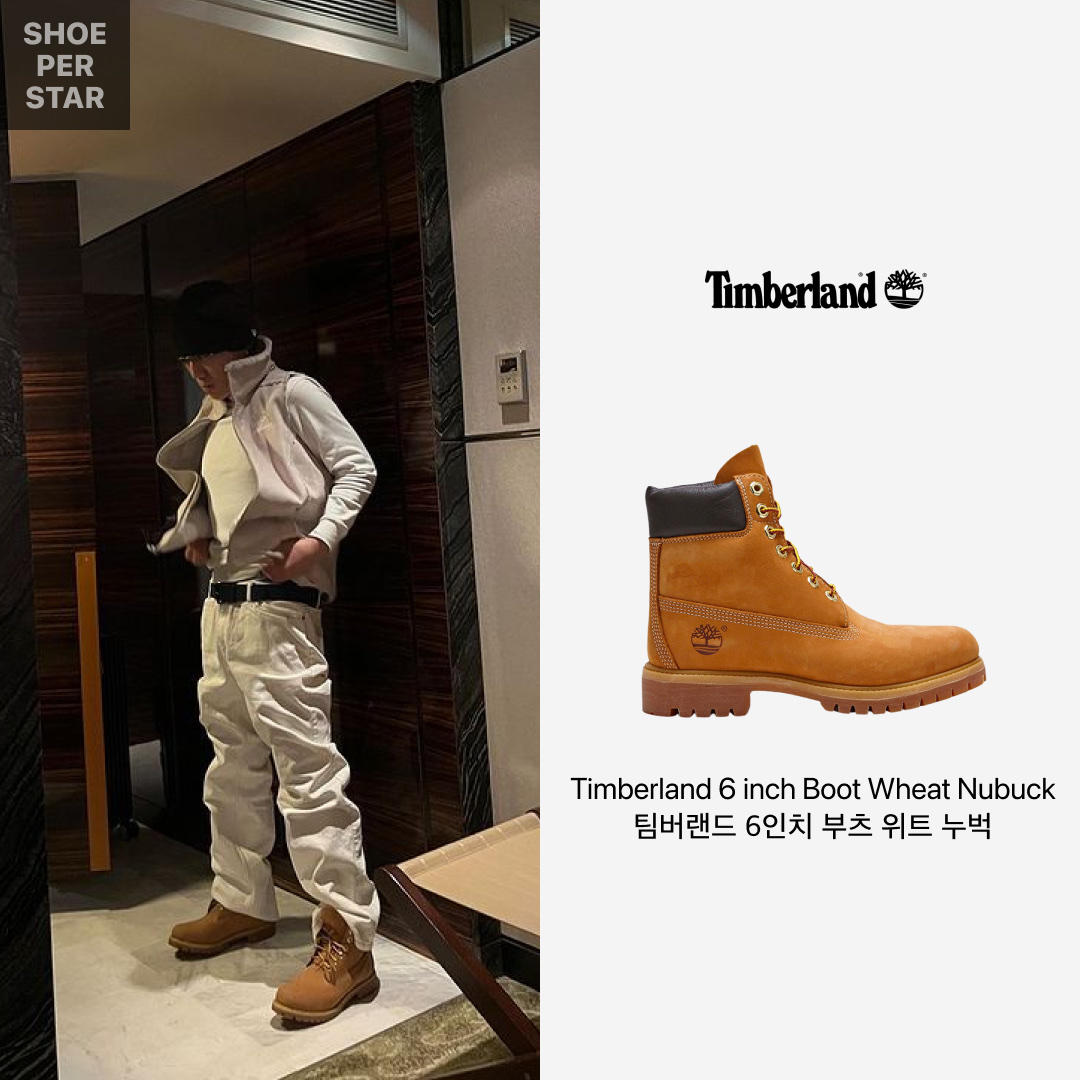 Timberland Premium 6 inch Waterproof Boot Wheat Nubuck - Wide 착용 스타일 - 1