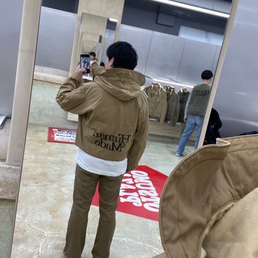 Human Made Prototype Hooded Blouson Beige - Otsumo Plaza Exclusive, Human Made Prototype Hooded Blouson Olive Drab - Otsumo Plaza Exclusive 착용 스타일 - 4