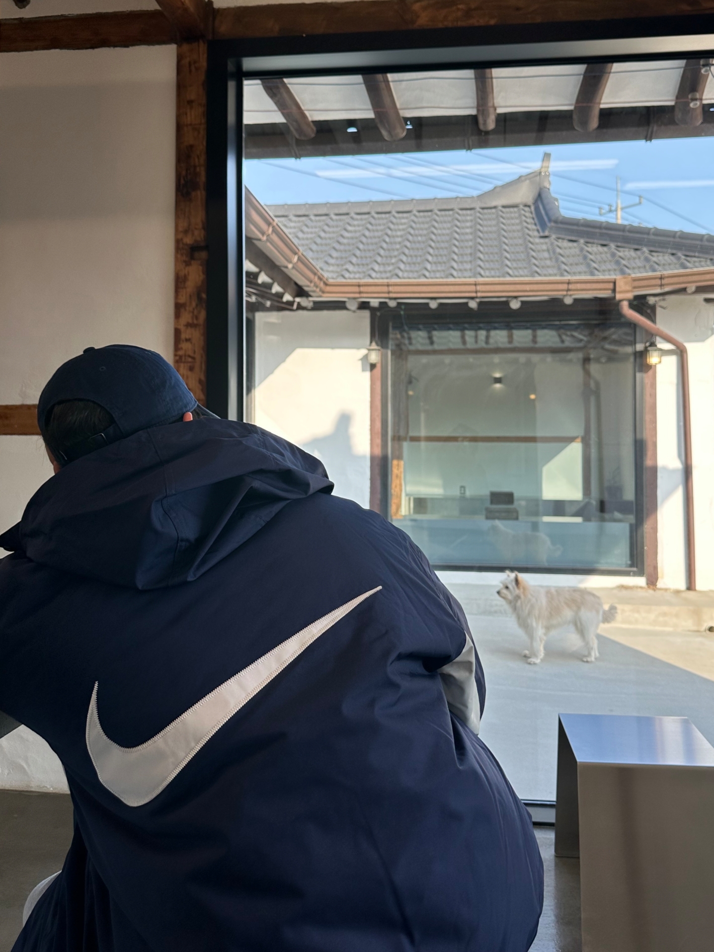Nike Heritage 86 Essential Cap Obsidian, Nike Solo Swoosh Puffer Midnight Navy White - US/EU 착용 스타일 - 1