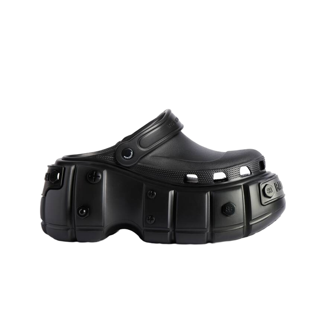 발렌시아가 하드크록스 뮬 블랙