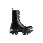 (W) Balenciaga Bulldozer Lace-Up Boot Black