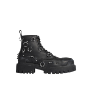 Balenciaga Strike 20mm Boot With Piercings Black
