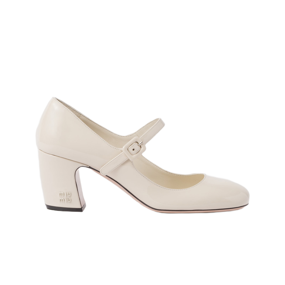 (W) Miu Miu Patent Leather Pumps Ivory 상세 이미지 1