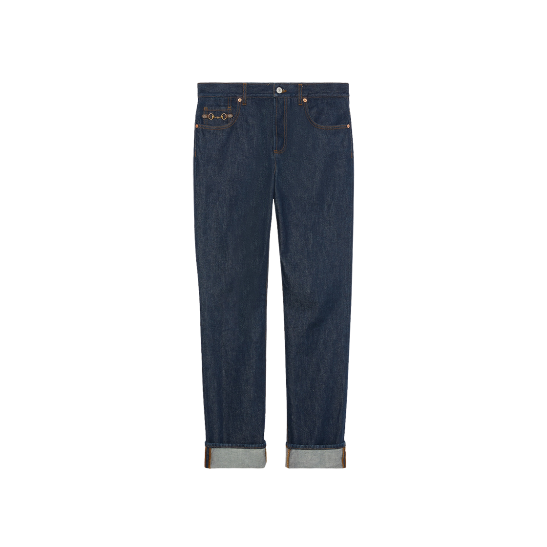 Gucci Denim Trousers with Horsebit Dark Blue 상세 이미지 1