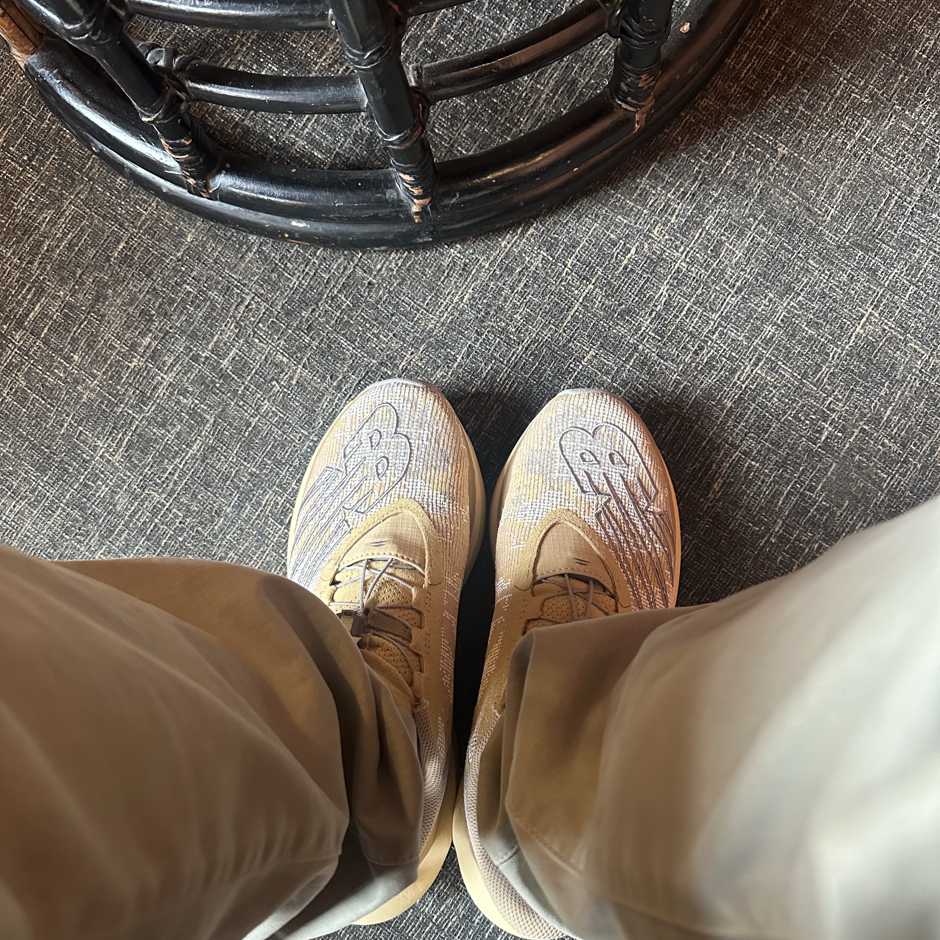 New Balance x Stone Island x Tokyo Design Studios FuelCell C1 Beige 착용 스타일