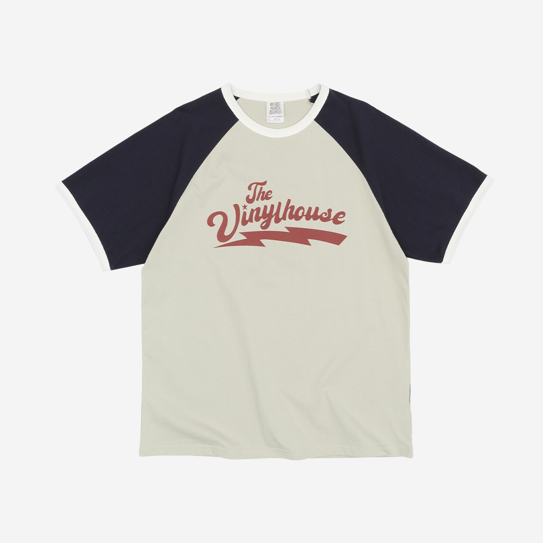 더바이닐하우스 래글런 링거 티셔츠 아이보리(Thevinylhouse Raglan Ringer T-Shirt Ivory)