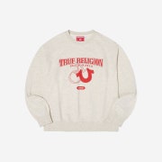 True Religion x KIRSH Logo Graphic Sweatshirt Oatmeal