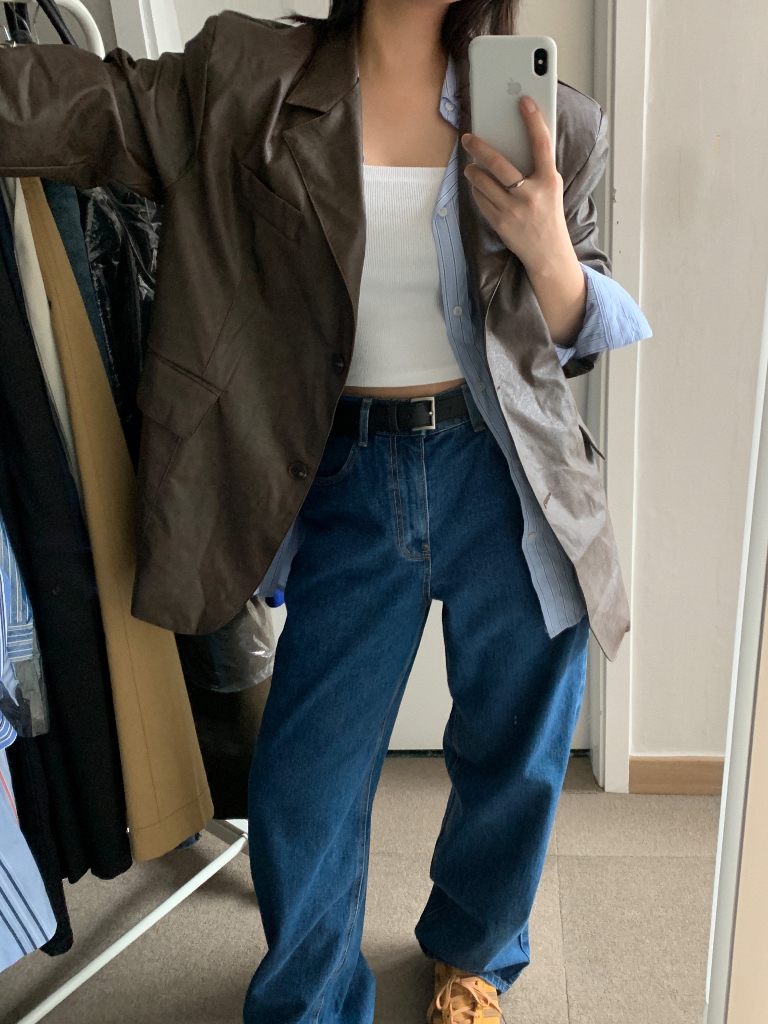Adidas Tobacco Gruen Mesa Brown Desert 착용 스타일 - 2
