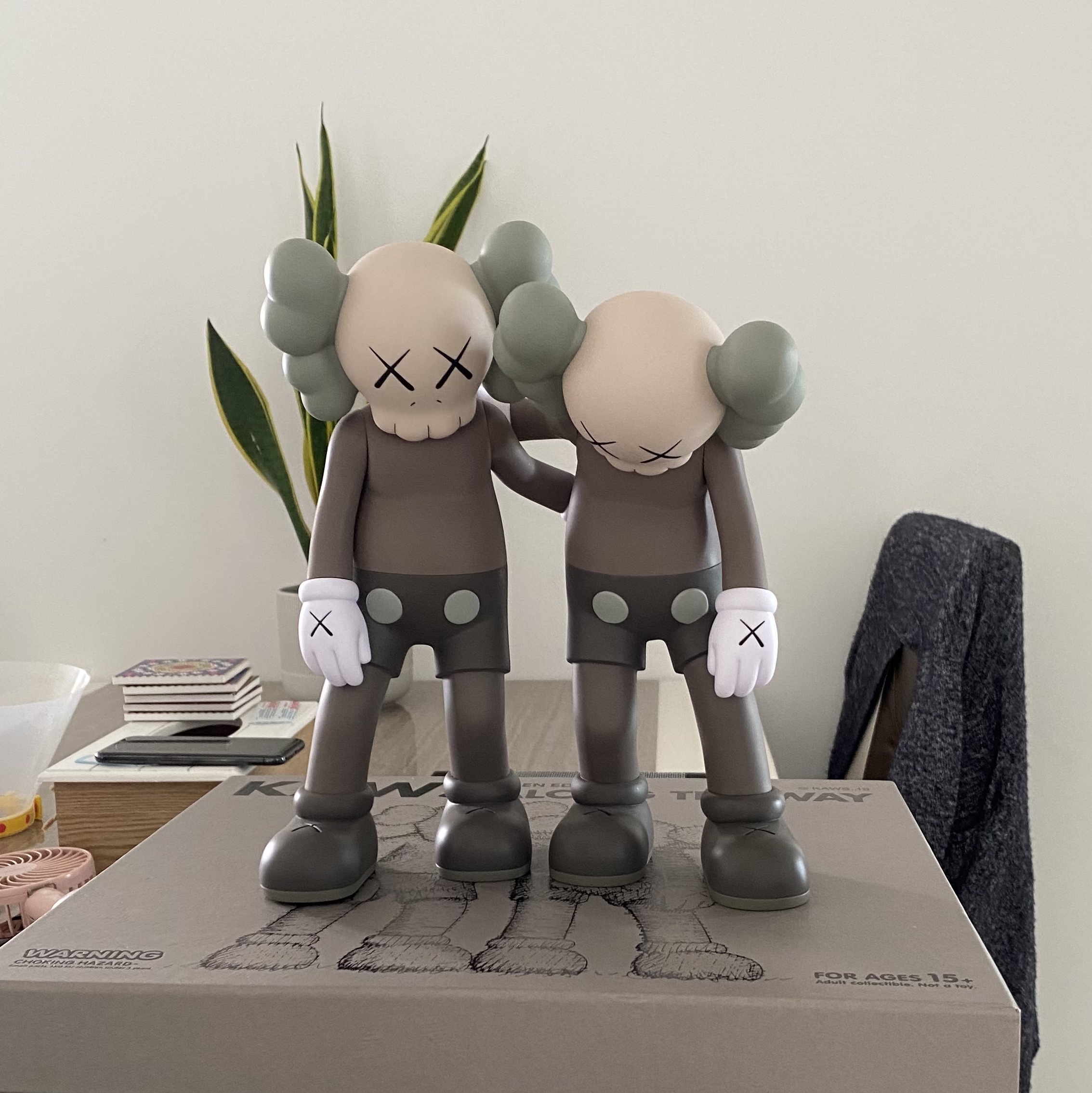 Kaws Along The Way Vinyl Figure Brown 착용 스타일