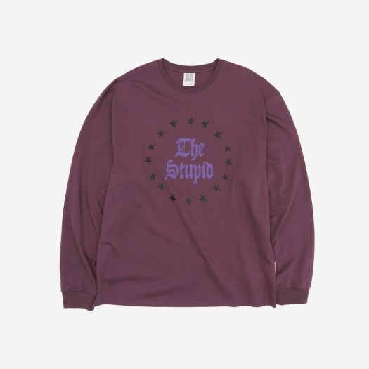 더바이닐하우스 스투핏 LS 티셔츠 퍼플