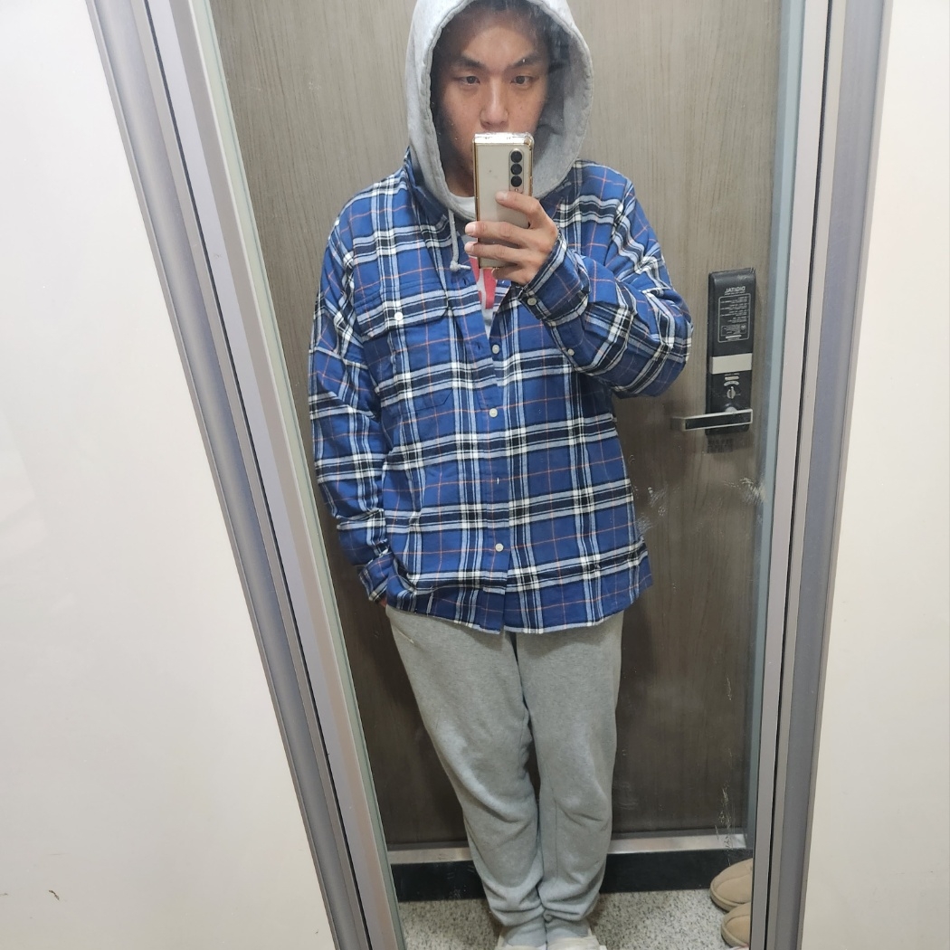 Palace Lumber Yak Shirt Navy - 24SS 착용 스타일 - 2