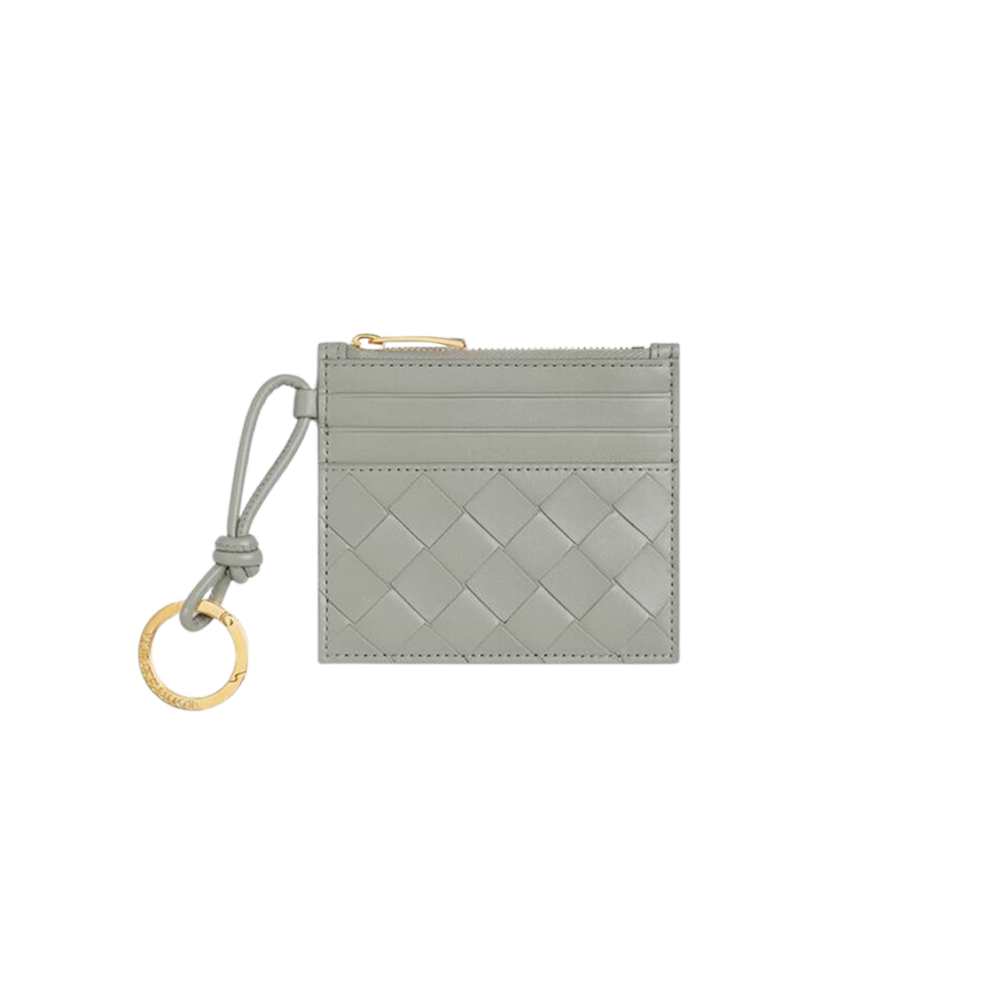 Bottega Veneta Intrecciato Zippered Card Case Agate Grey 상세 이미지 1