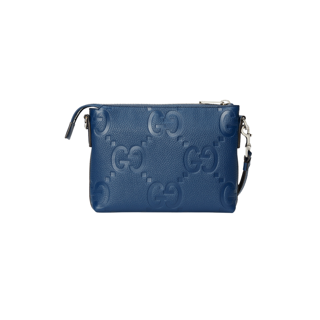 Gucci Jumbo GG Small Messenger Bag Blue Leather 상세 이미지 4