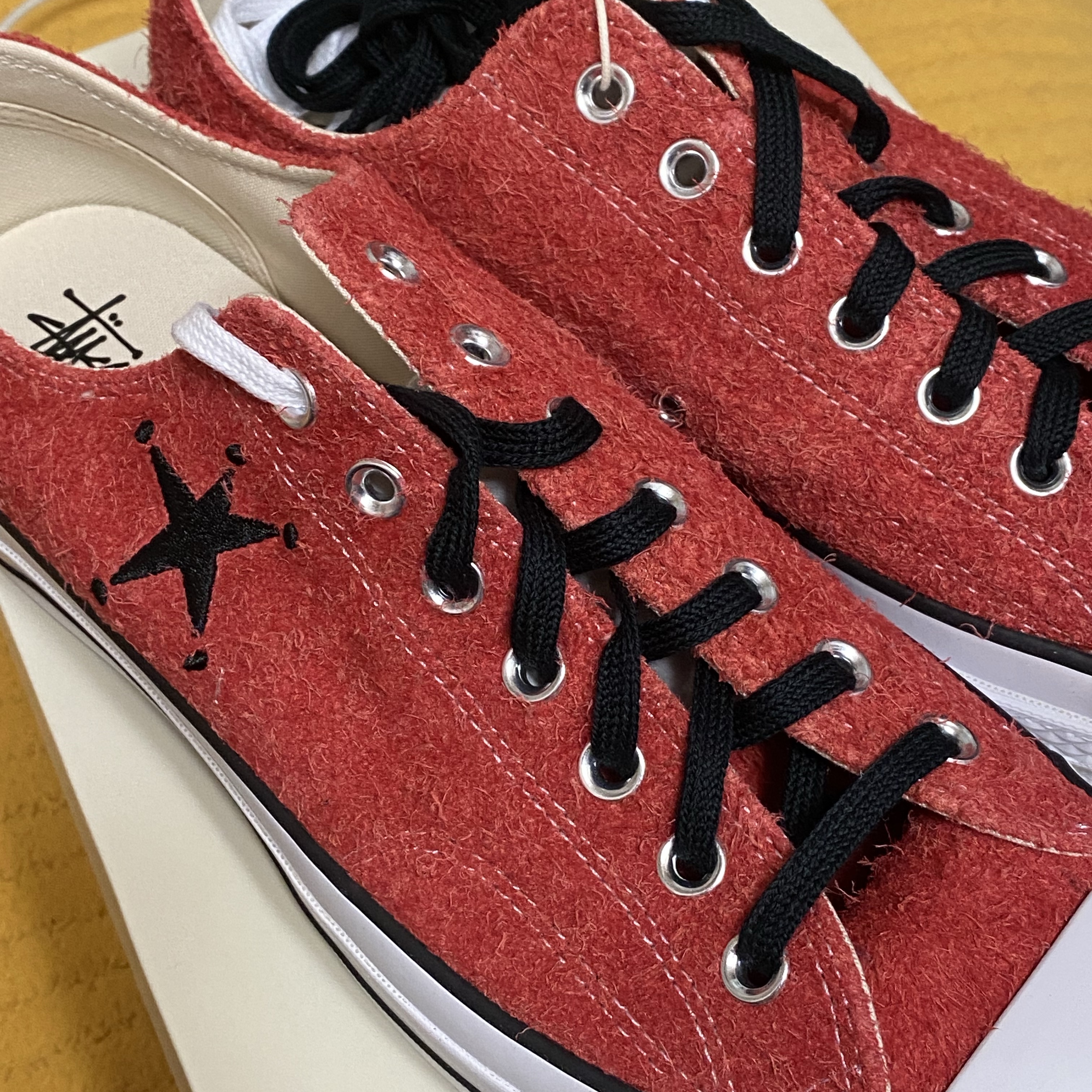 Converse x Stussy Chuck 70 Ox Poppy Red 착용 스타일