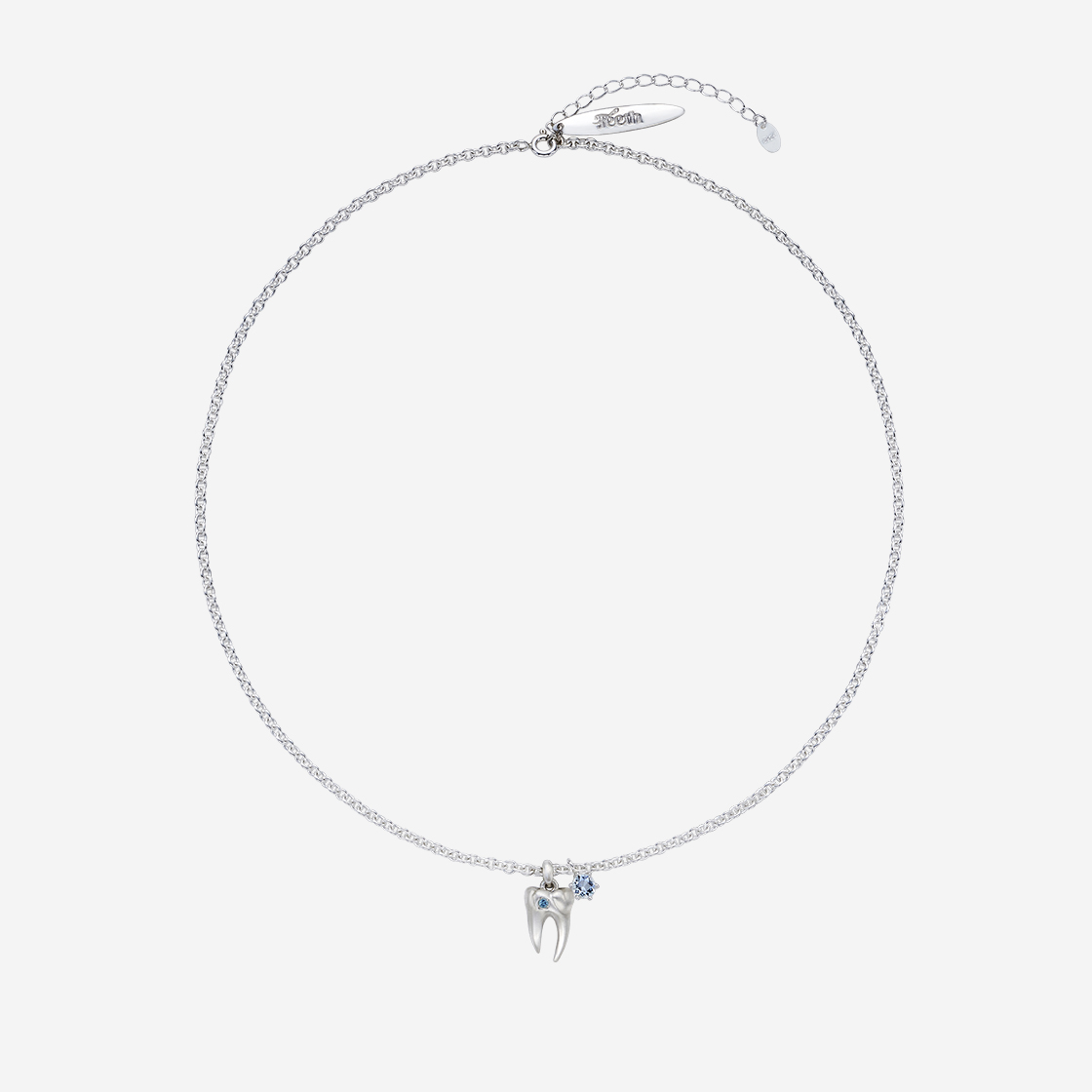 TEETH-N050 Teeth Tooth Gem Aquamarine Matte