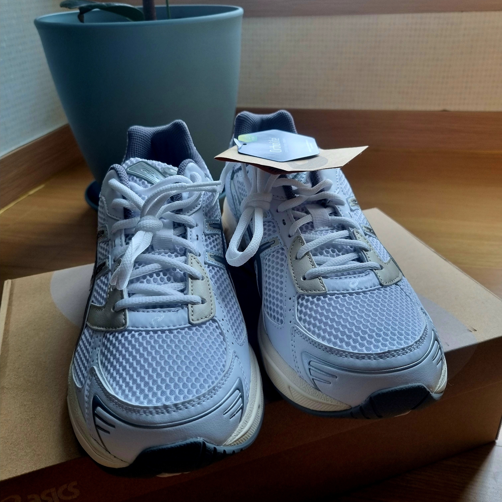 Asics Gel-1130 White Clay Grey 착용 스타일 - 1