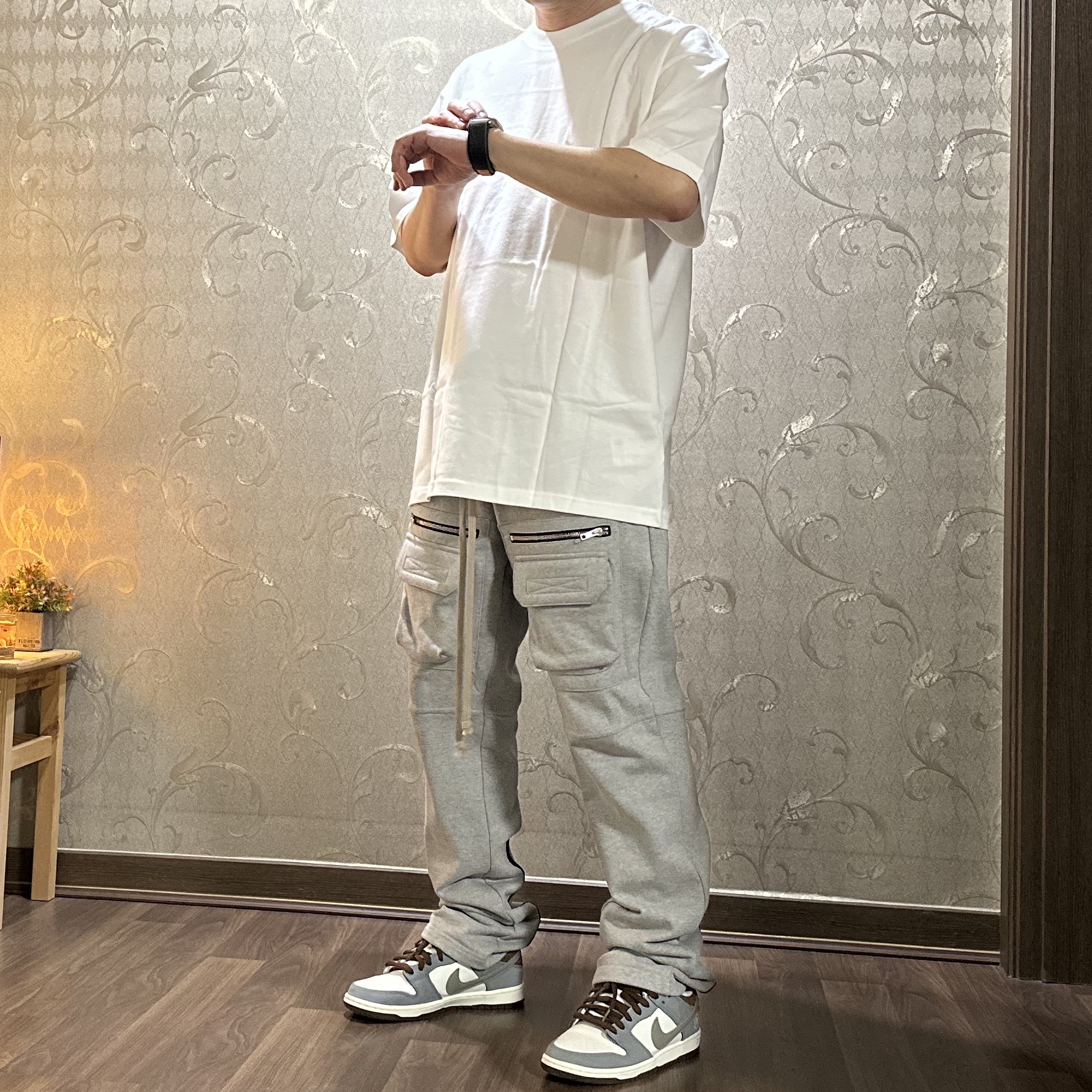 Supreme x The North Face S/S Top White - 24SS, Nike x Yuto Horigome SB Dunk Low Wolf Grey 착용 스타일 - 5