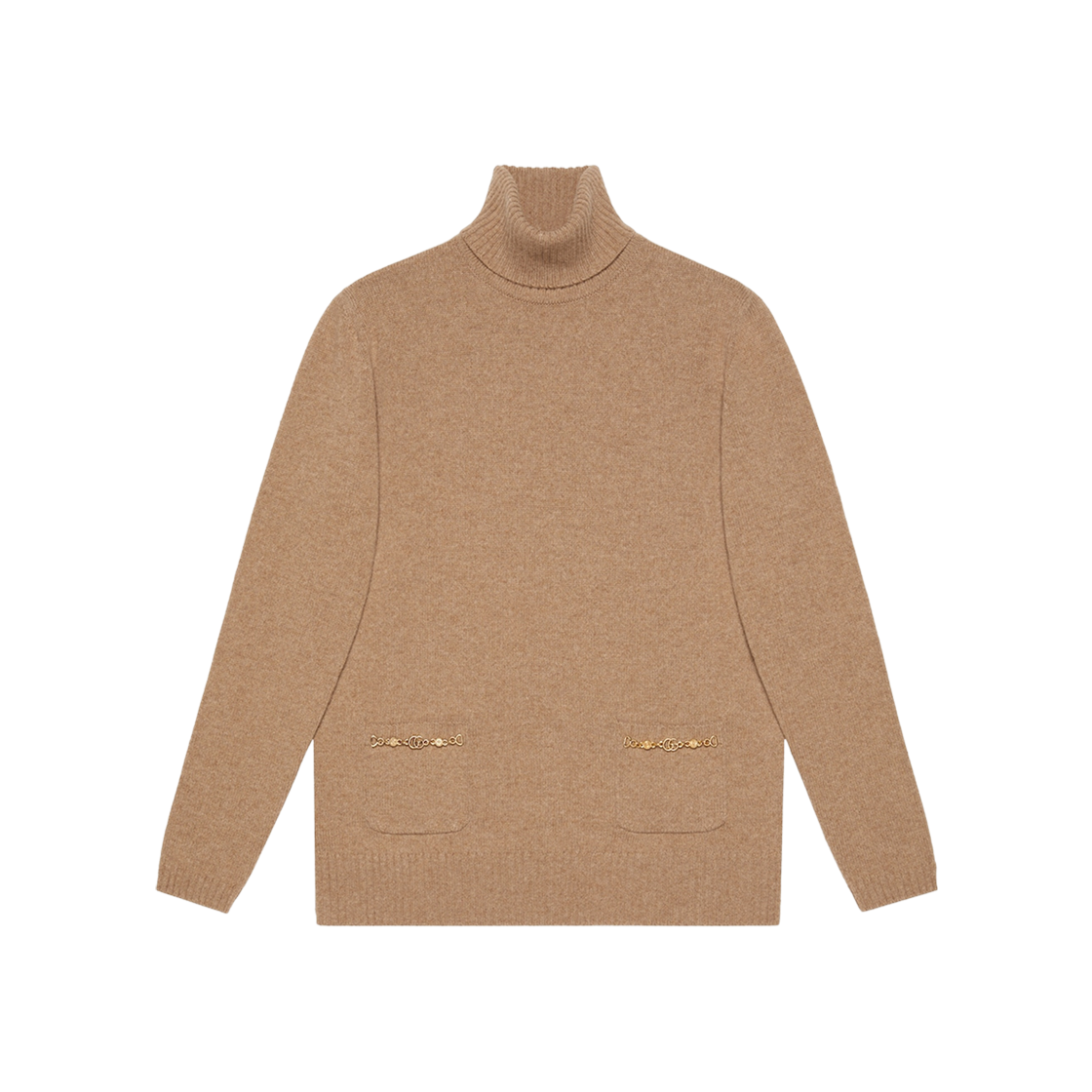 (W) Gucci Cashmere Turtleneck with Double G Camel 상세 이미지 1