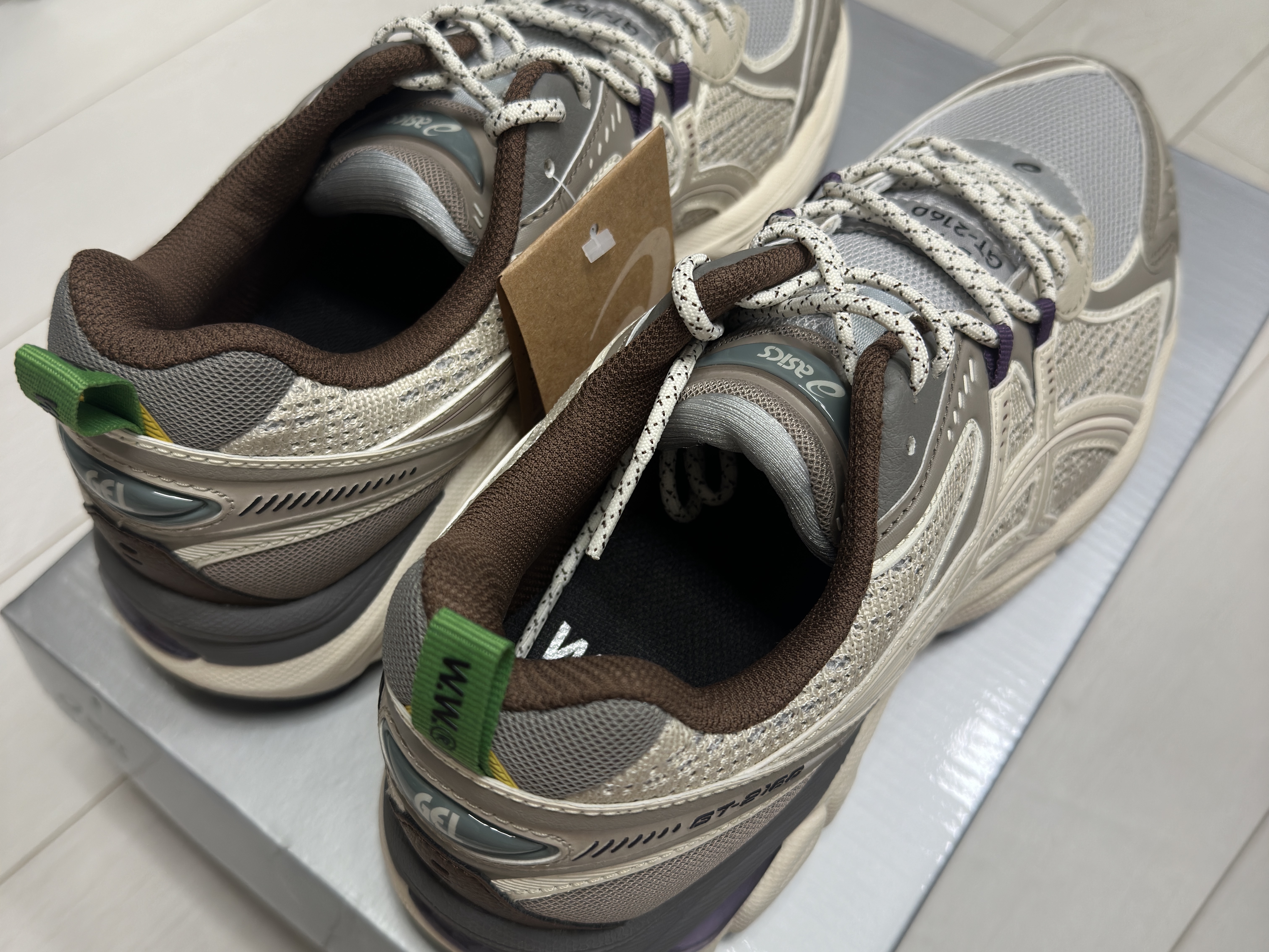 Asics x Wood Wood GT-2160 Cream Oatmeal 착용 스타일 - 4