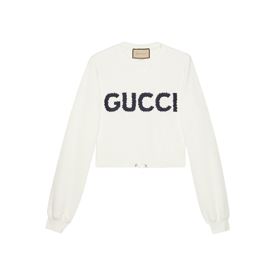 (W) Gucci Cotton Jersey Drawstring Sweatshirt Off White 상세 이미지 1