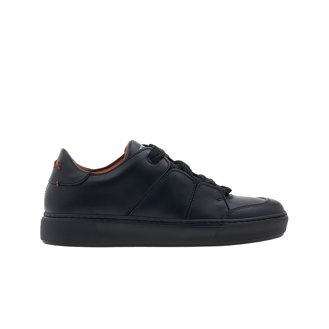 LHSWI-A2975X-NER Zegna Smooth Leather Sneakers Black