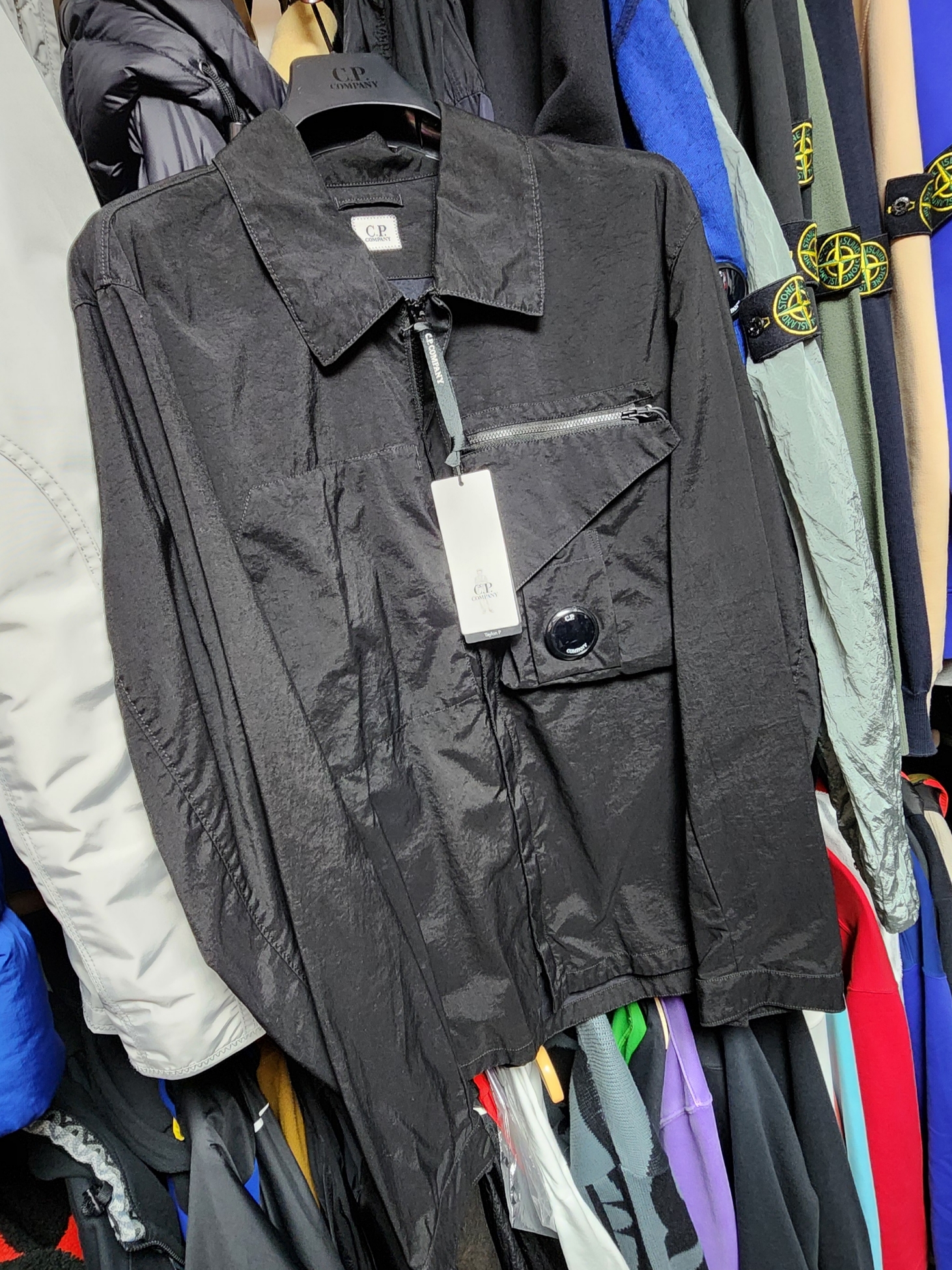 C.P. Company Taylon P Overshirt Black - 23SS 착용 스타일 - 1