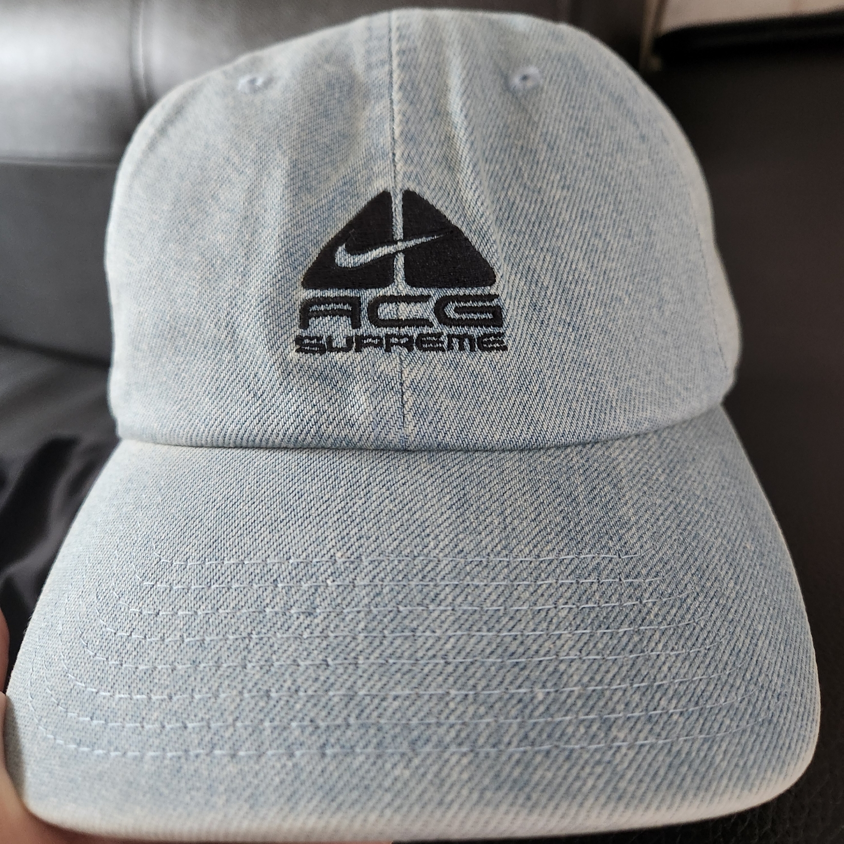 Supreme x Nike ACG Denim 6-Panel Washed Blue - 22FW 착용 스타일