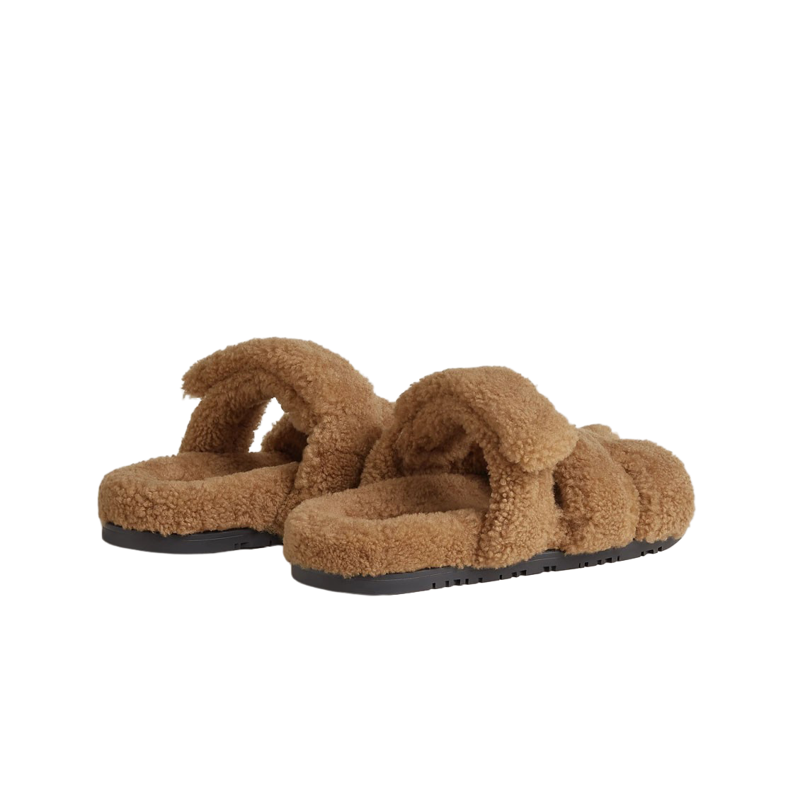 (W) 에르메스 시프레 샌들 울스킨 & 베쥬 아흐질((W) Hermes Chypre Sandal Woolskin & Beige Argile) - 3