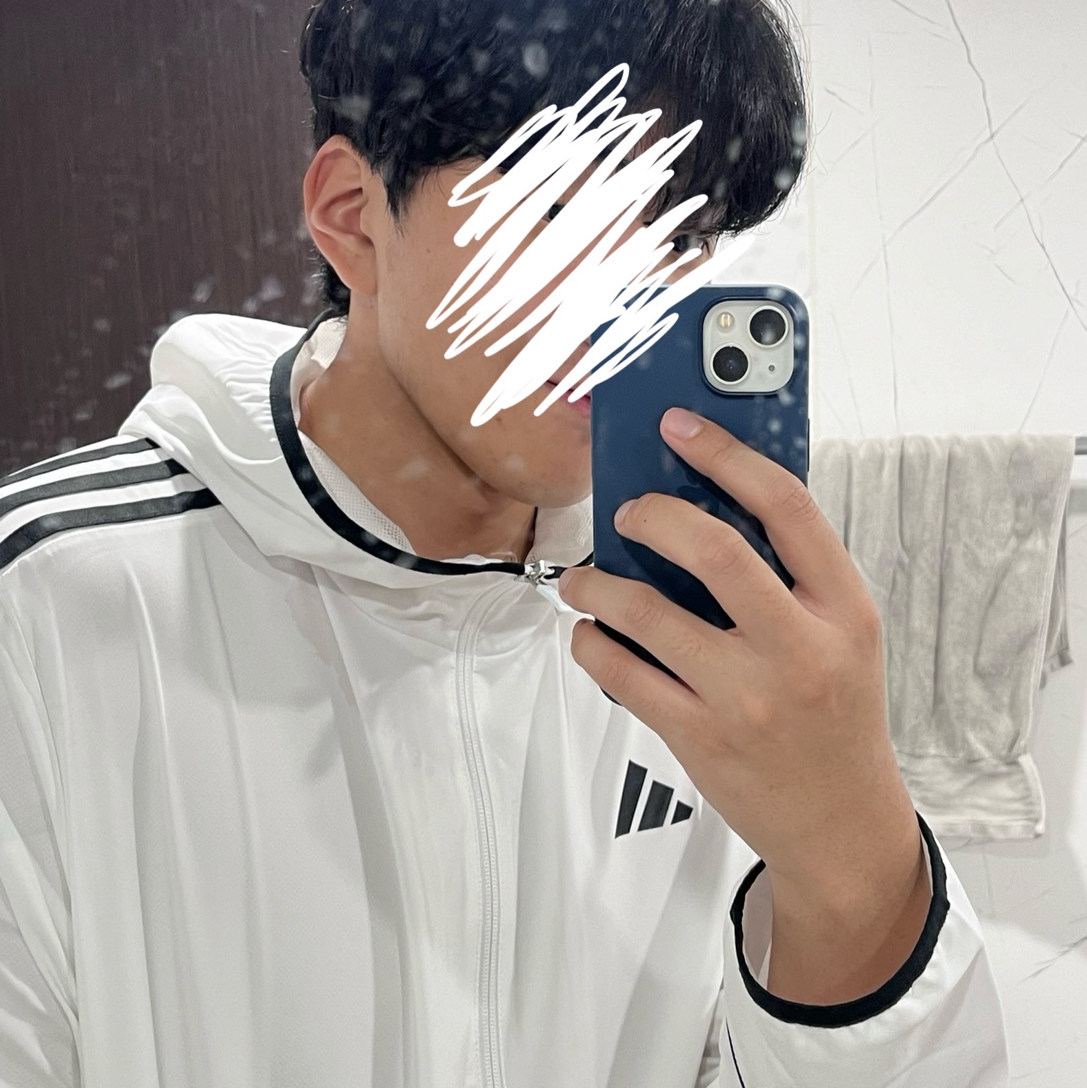 Adidas Tiro 23 League Windbreaker Jacket White - KR Sizing 착용 스타일