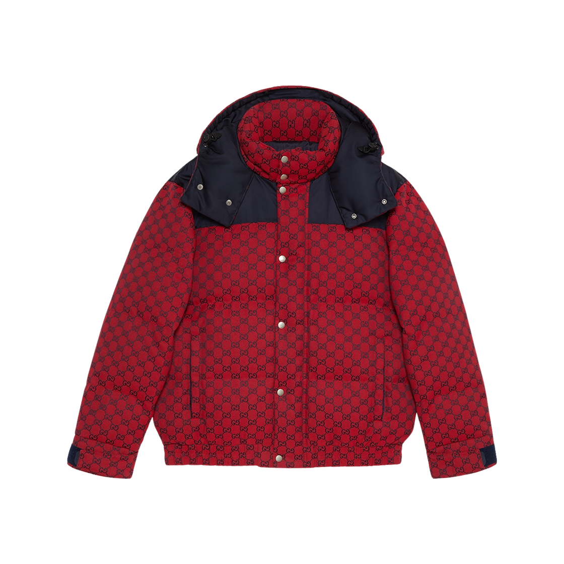 Gucci GG Canvas Down Jacket Red Dark Blue 상세 이미지 1