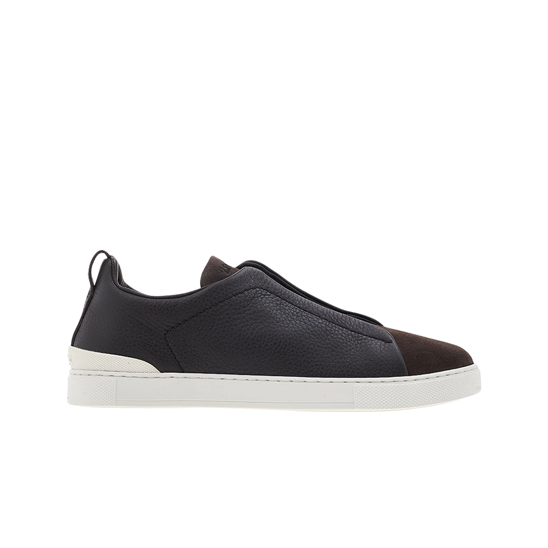 제냐 레더 스웨이드 트리플 스티치 스니커즈 다크 브라운(Zegna Leather Suede Triple Stitch Sneakers Dark Brown)