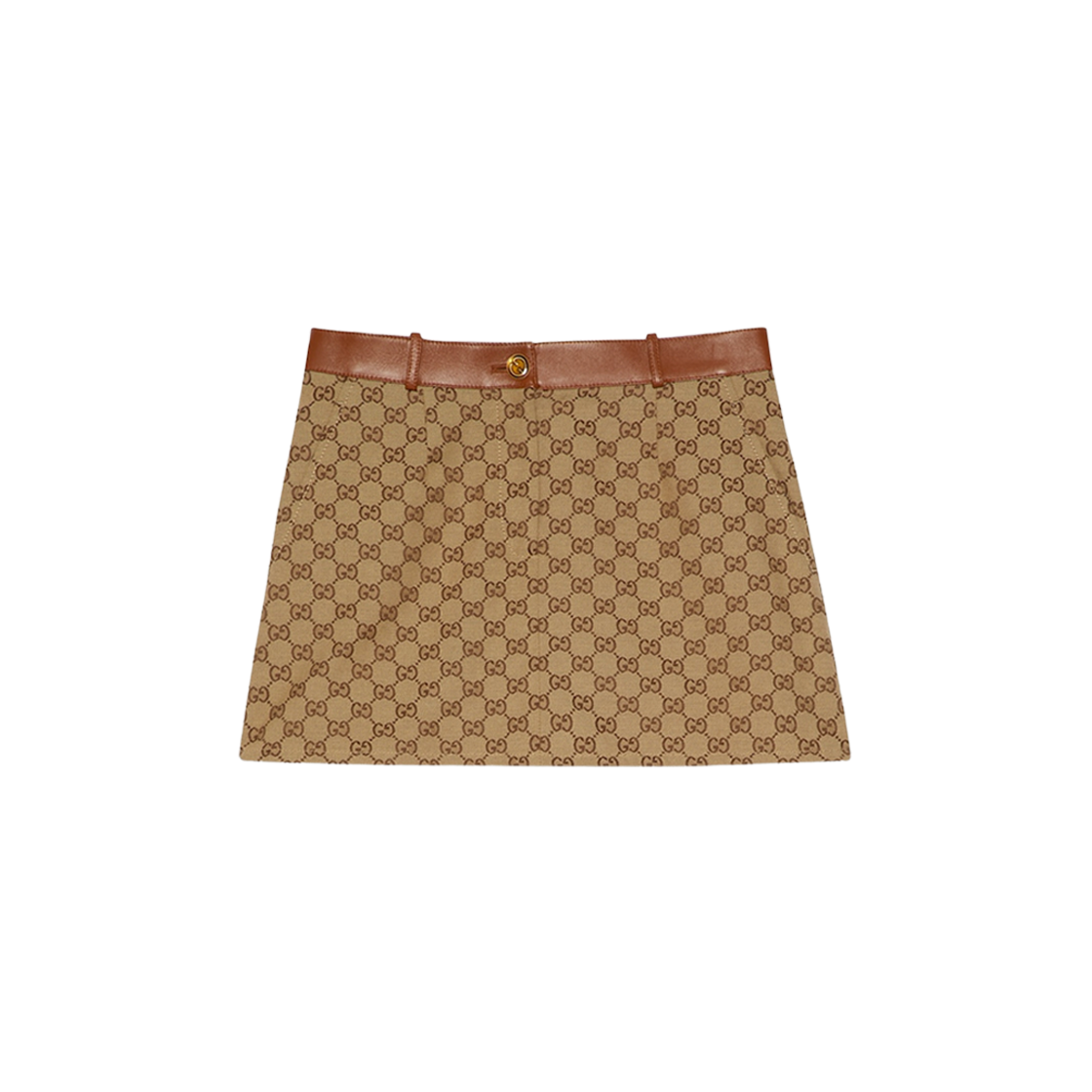 (W) Gucci GG Canvas Skirt Camel Ebony 상세 이미지 1