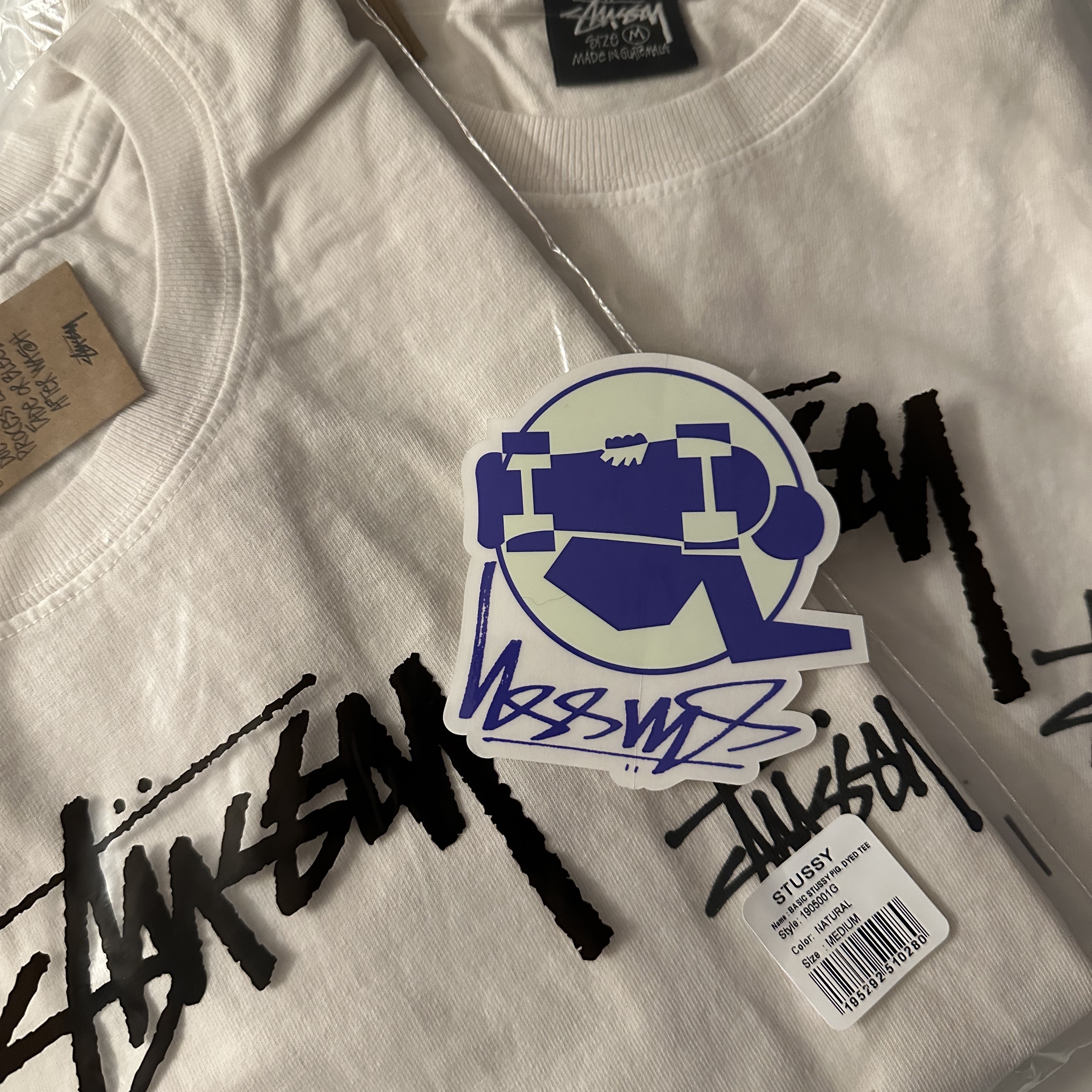Stussy Basic Stussy Pigment Dyed T-Shirt Natural 2024 착용 스타일