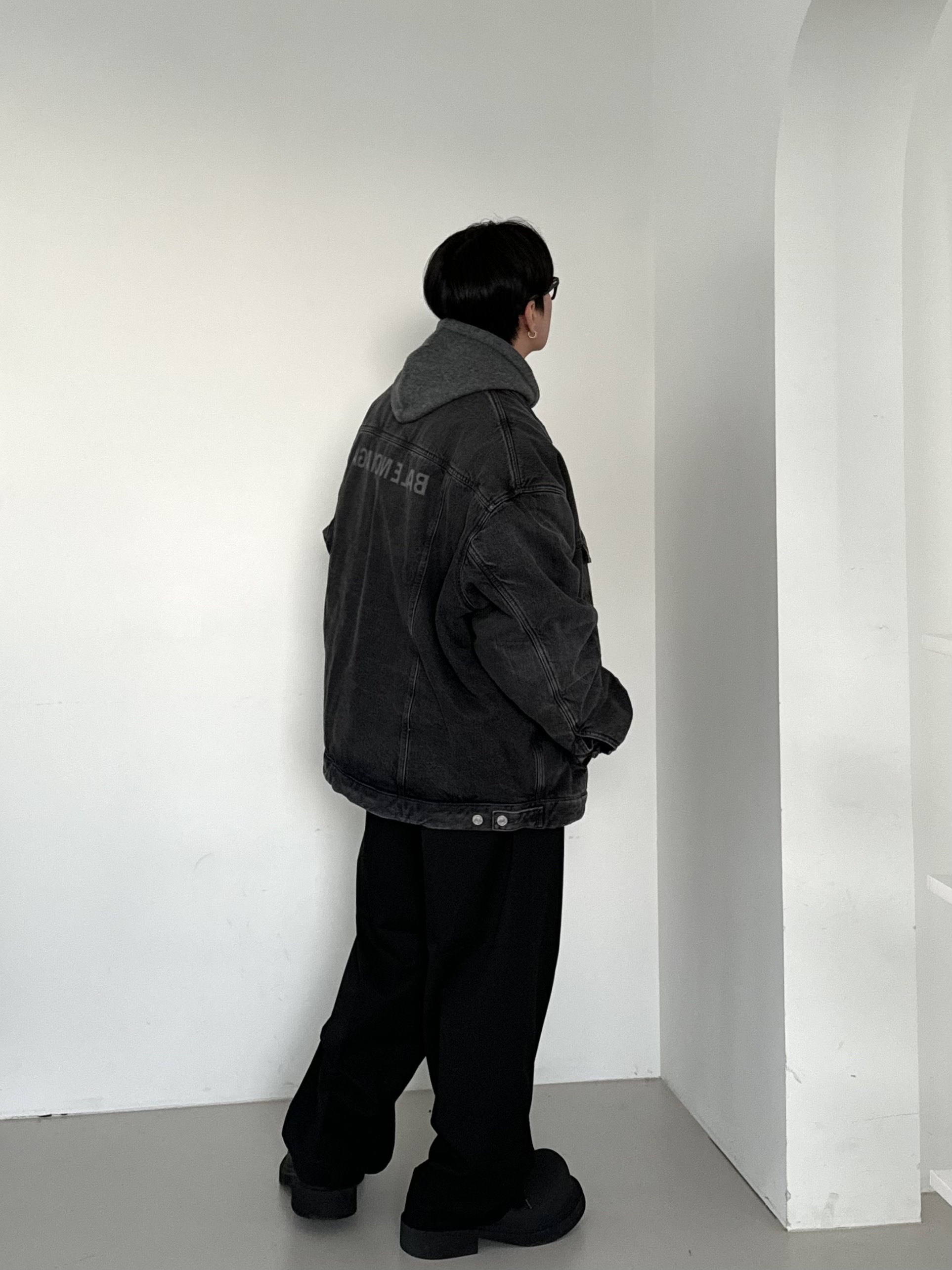 Balenciaga Steroid Derby Black, Balenciaga Mirror Padded Denim Jacket Dark Grey ์ฐฉ์ฉ ์คํ์ผ - 1