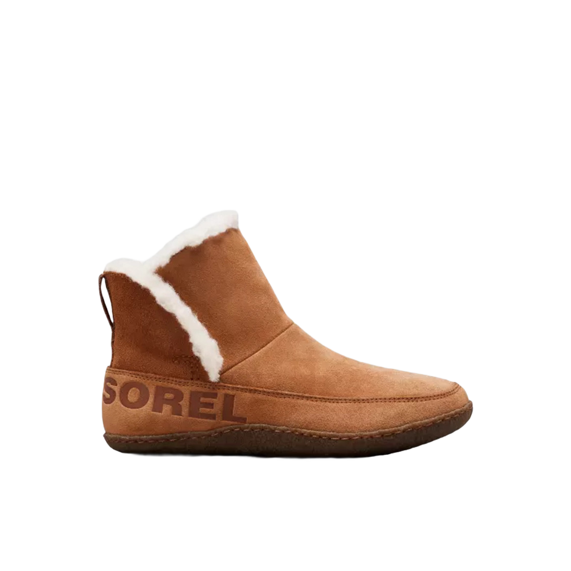 (W) 소렐 나키스카 부티 슬리퍼 카멜 브라운((W) Sorel Nakiska Bootie Slipper Camel Brown)