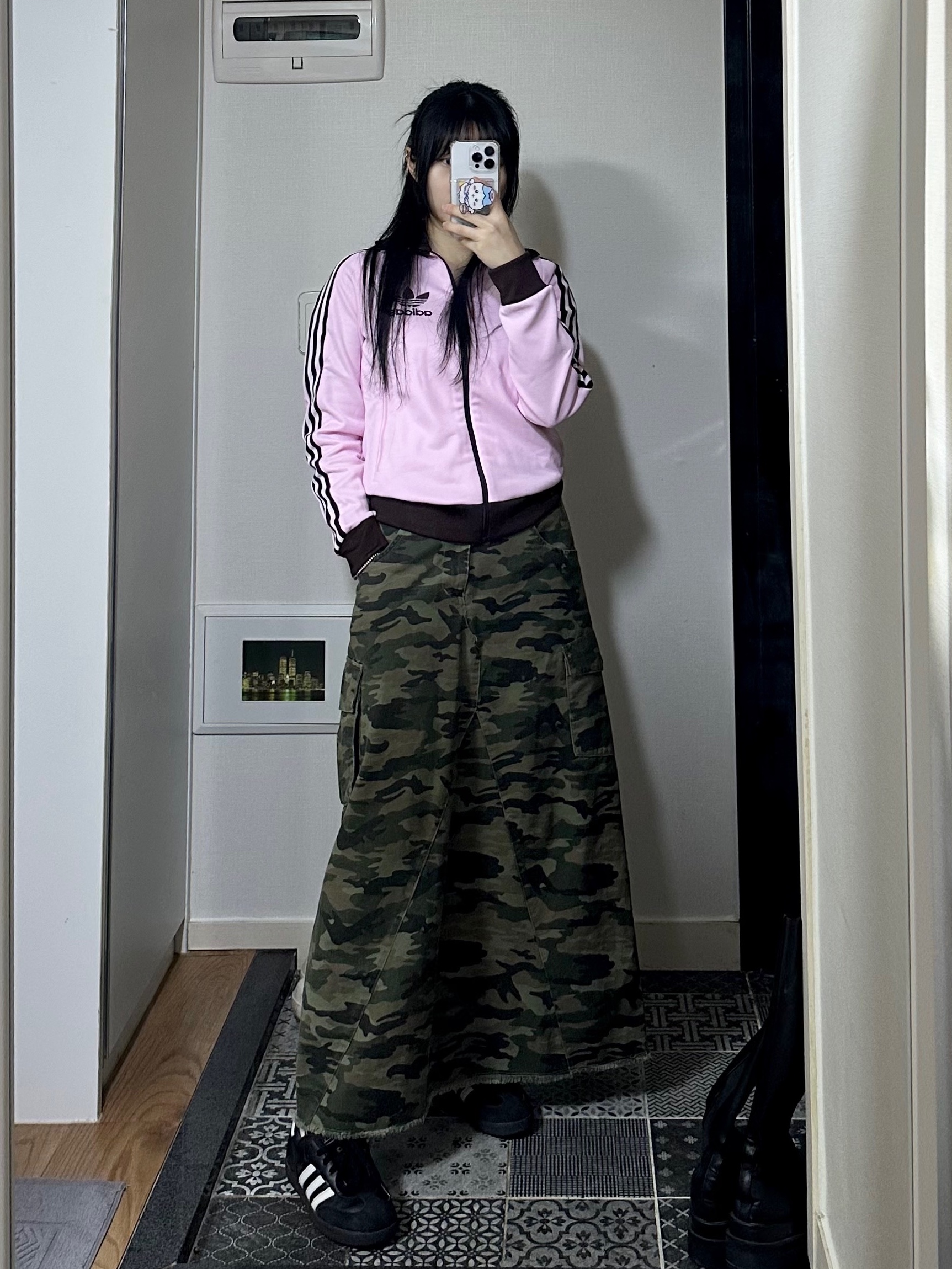 (W) Adidas Originals Beckenbauer Track Jacket Clear Pink - KR Sizing, Adidas Samba OG Black White Gum 착용 스타일