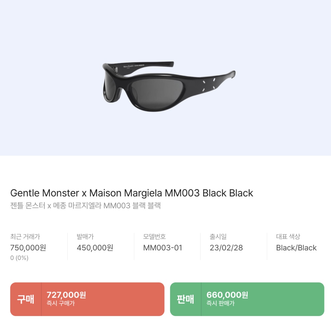 Gentle Monster x Maison Margiela MM104 Black Black 착용 스타일 - 2